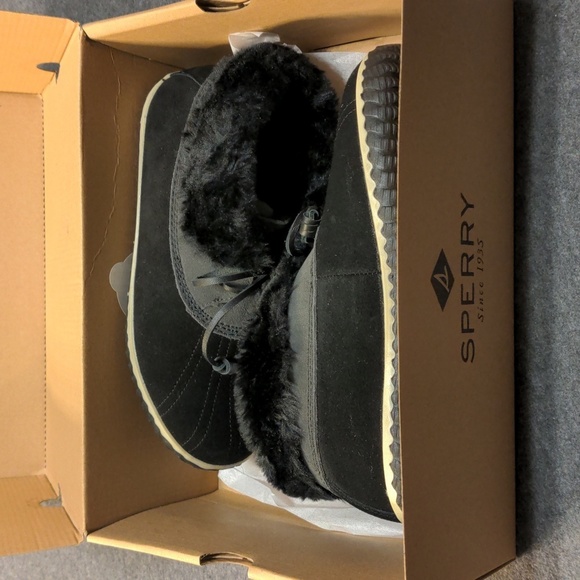 Sperry Elayna Duck Slipper, Women's, Black Suede, Size 7 NEW - Picture 5 of 5